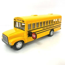 Yellow School Bus, Kinsfun, Diecast Model Toy Car, 6.50 inches