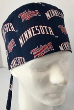 Minnesota Twins Lined Medical Skull Scrub Cap Surgery Chef Dental Chemo Hat