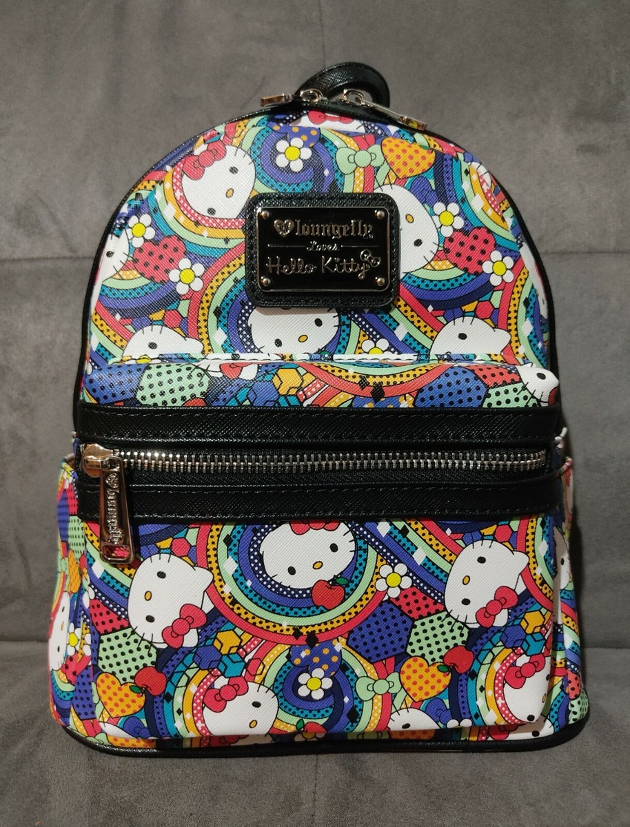 Exclusive heart logo Loungefly Hello Kitty Mini Backpack Loungefly Hello Kitty House Heart Logo Mini Backpack | eBay main image 4