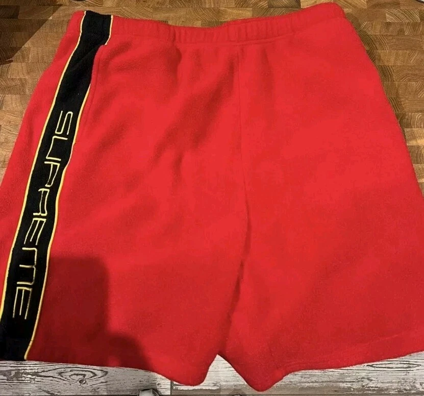 FW19 Supreme Polartec short size M Medium Red Fleece shorts