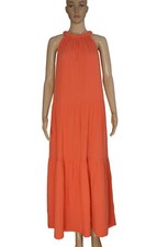 Free People Brided Sleeveless Pocket Endless Summer Orange Maxi Dress M