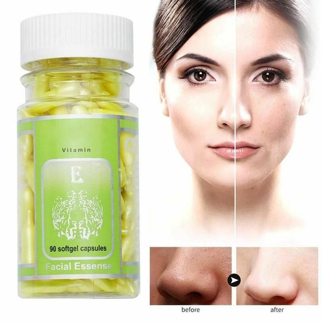 90Pcs Vitamin E Essence Capsules AntiAging Serum Acne Removing
