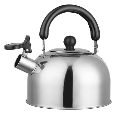 Quarts Stainless Steel Whistling Tea Kettle Kitchen Office