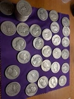 ROLL (QTY 40) of 1930's and 1940's WASHINGTON SILVER QUARTER coins KEY YEARS
