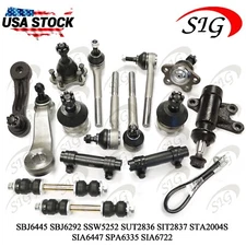 For 1993-1999 Chevy C1500 Suburban Front Ball Joints Tie Rod Sway Bar 15PCs Kit
