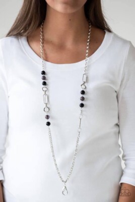 Paparazzi CACHE ME OUT black LANYARD