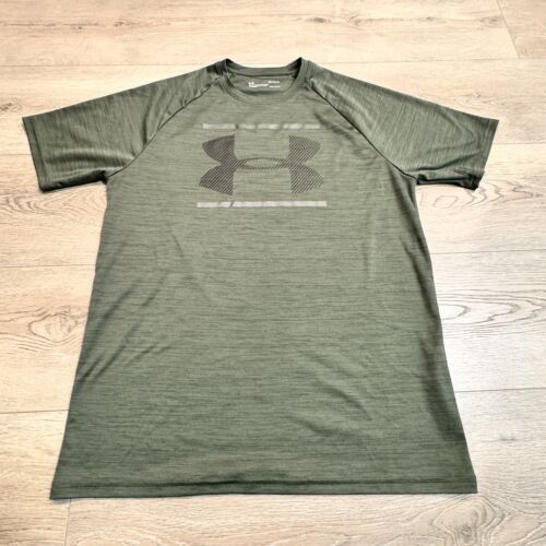 Under Armour Mens Velocity Graphic T- Shirt Size Medium M Green Heatgear