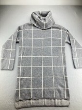 Yibock Sweater Dress Women size Small Gray Long Sleeve Cowl Neck