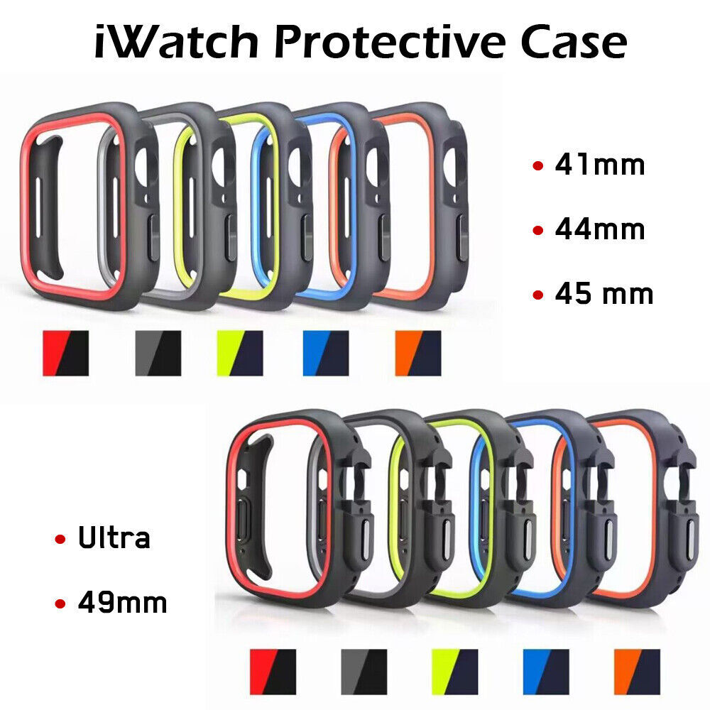 Soft Matte TPU Case Cover for Apple Watch 10 9 8 7 6 5 SE Ultra 2 44/41/45/49mm