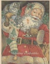 Santa with Kittens Counted Cross Stitch Chart No.4-400 