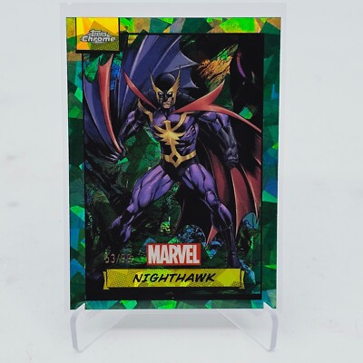 NIGHTHAWK 2024 Topps Chrome Marvel Sapphire Green Refractor /99  