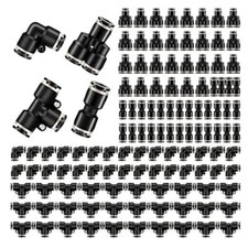 Push to Connect Fittings Air Line pneumatic Fittings Kit 60Pieces Quick Release