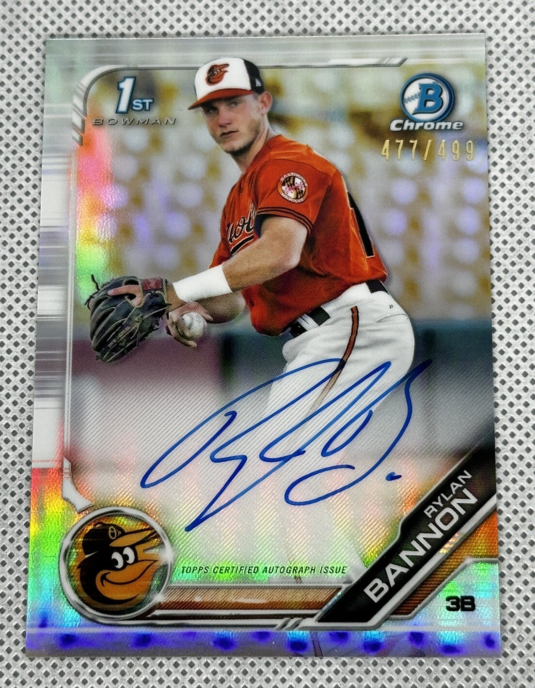 Rylan Bannon - 2019 Bowman Chrome 1st Autograph Refractor /499 Pre RC Auto Mets