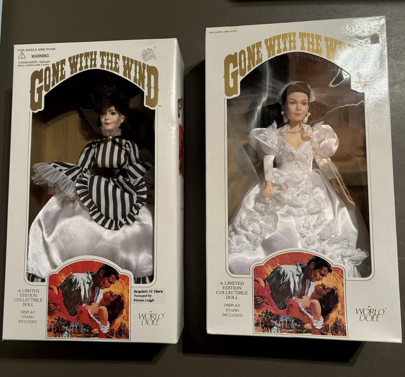 2 Gone With the Wind Scarlett O'Hara World Dolls Vintage 1989 Limited Edition 