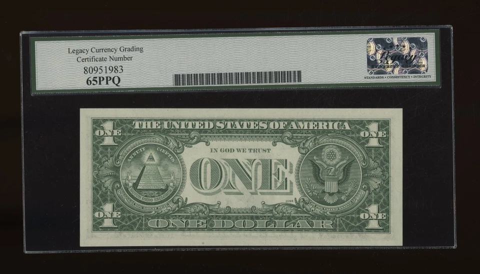 DBR 1963-B $1 FRN New York Barr Gem Fr. 1902-B Legacy 65 PPQ Serial B09803830H - Image 2 of 2