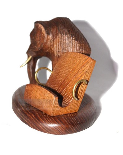 Universal wooden Hand Carved stand For cellphone Accessories for mobile Mammoth - Picture 3 of 3