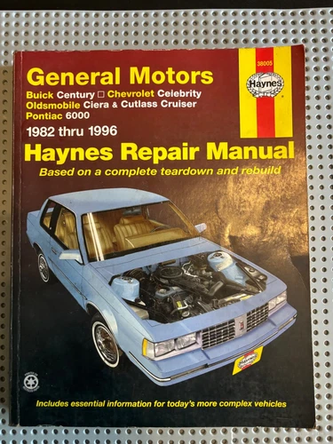 Buick Century 82-96 Haynes Repair Manual 38005 Book Celebrity Ciera Cutlass 6000