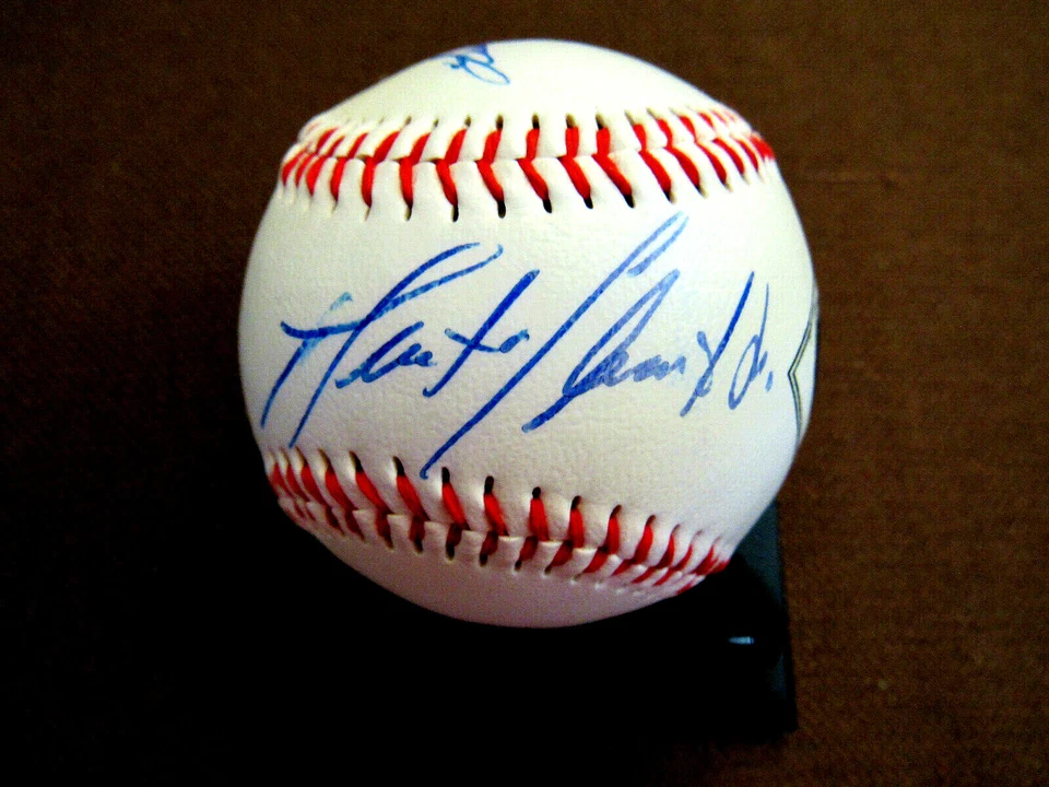 ROBERTO CLEMENTE JR & LUIS CLEMENTE SIGNED AUTO VINTAGE 25TH PHOTO BASEBALL JSA - Image 2 of 4