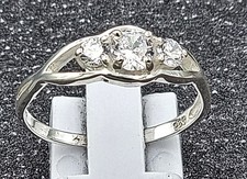 Sterling Silber 925 Solitär Ring filigran zi...