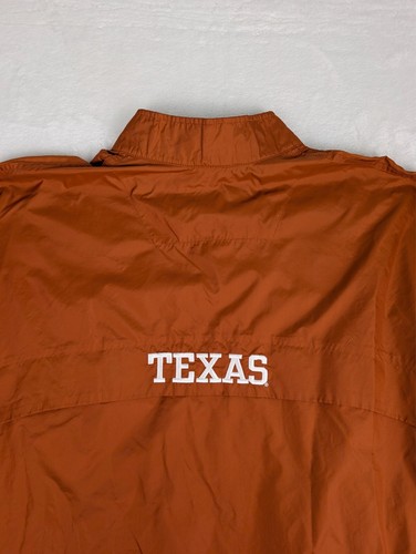 Vtg Texas Longhorns Nike 1/4 Zip Windbreaker Pullover Mens Medium Burnt Orange - Picture 9 of 9