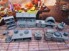 22p Inn Tavern Restaurant Kitchen w Stove, Sink etc Scenery Scatter Terrain