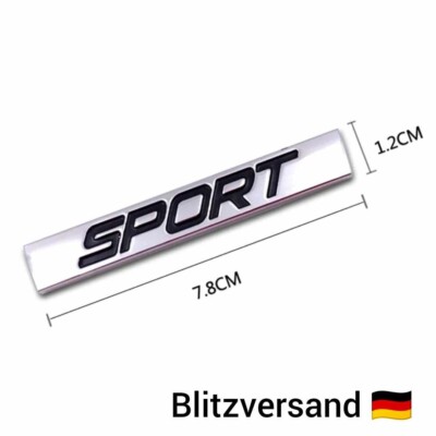 Fit For Auto Sport Emblem Badge Aufkleber Logo 3D Motorsport Schriftzug Metall