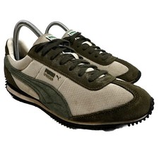Puma Speeder Sneakers Lace Up Green Tan Sneakers Womens Sz 7