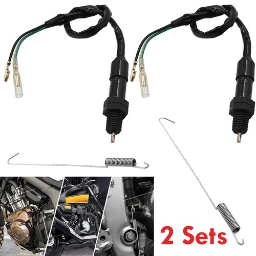 2x For Honda Yamaha ATV Motorcycle Rear Brake Stop Light Switch Spring Universal - Foto 2 di 12