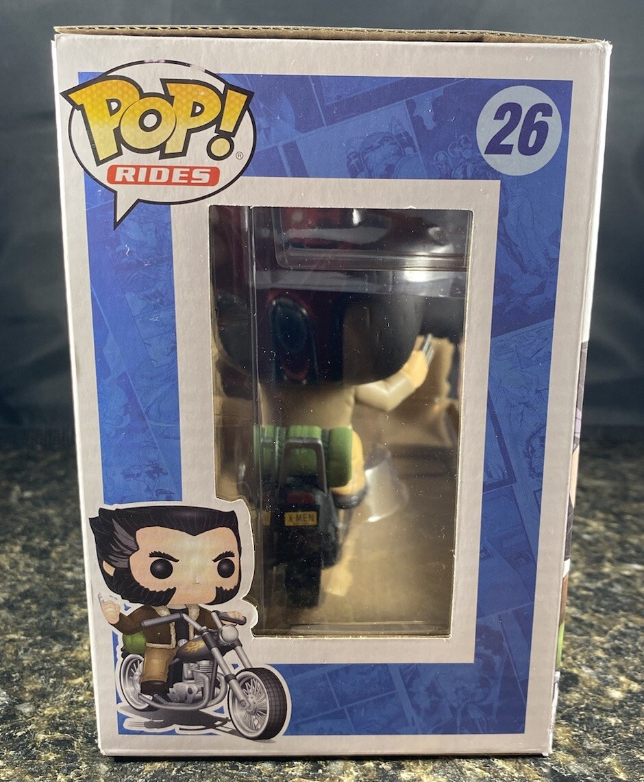 FUNKO POP RIDES WOLVERINE WITH MOTORCYCLE X-MEN MARVEL