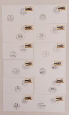27 Ganzsachen m.Ersttagsstempel Berlin 1971/72 m. Briefmarke 5Pf.Eisenbahn