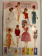 Vogue 11 1/2" Fashion Doll Clothing Patterns fit Barbie-type dolls -You choose