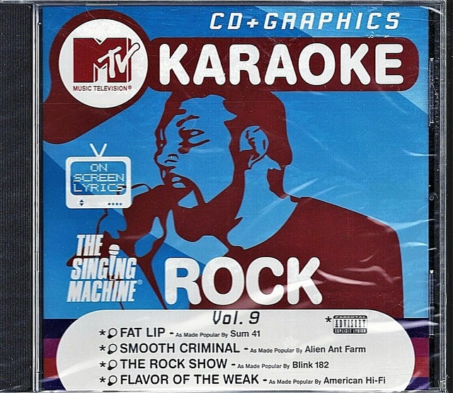 KARAOKE ROCK VOL 9 With Without Vocals The Singing Machine 
