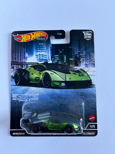 HOT WHEELS Lamborghini Essenza SCV12 5/5 Car Culture green real riders