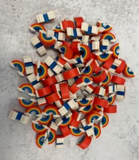 100 Mini Rainbows shaped erasers teacher supply sorting math counter Weather