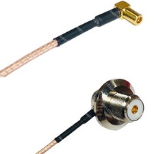 RG316 SMB MALE ANGLE to UHF Female Angle Bulkhead RF Cable Rapid-SHIP LOT