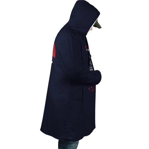 Uchiwa Shinobi Clan Emblem Hooded Cloak Coat - Picture 2 of 6