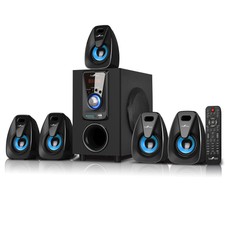 Befree Sound 5.1 Channel Surround Sound Bluetooth Speaker System- Blue