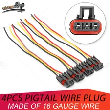 4x Pulse Bar Power Plug Bus Connector Pigtail For Polaris Ranger Crew XP 1000