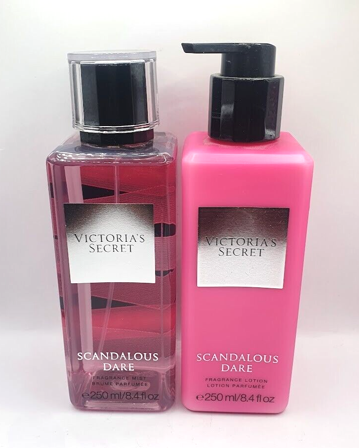 VICTORIA'S SECRET SCANDALOUS DARE BODY MIST & LOTION SET 8.4 OZ EACH