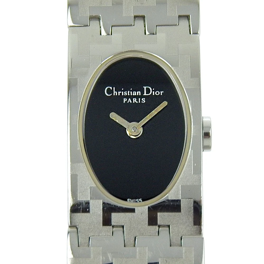 MONTRE POUR FEMME CHRISTIAN DIOR MISS DIOR D70 100 SS QUARTZ ANALOGIQUE CADRAN NOIR SANS BOÎTE