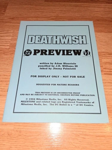 Vintage: Deathwish Retailer Preview DC Comics (1994) Advance Batman Superman