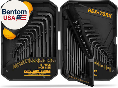 Hex Key Allen Wrench Set: 41-Piece Hex and Torx Key Set with Torque Handle, Stan