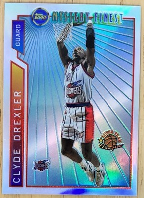 1996 Topps Mystery Finest Refractor Super Teams Clyde Drexler HOF