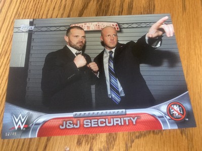 2016 Topps WWE 5x7 Jumbo Authority Database /49 J&J Security 5A