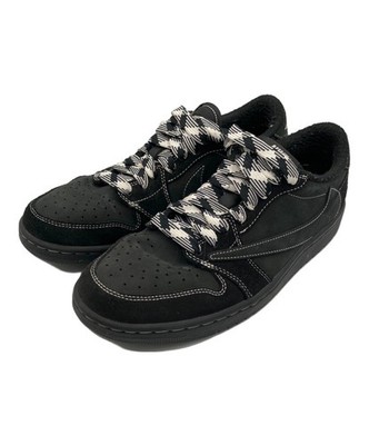 NIKE/ Travis Scott Air Jordan 1 Low OG SP Black Phantom Black Size: US9
