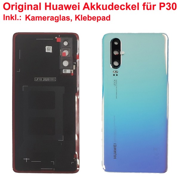 Original Huawei Backcover FüR Huawei P30 Akkudeckel Inkl. Kameraglas Blue-image
