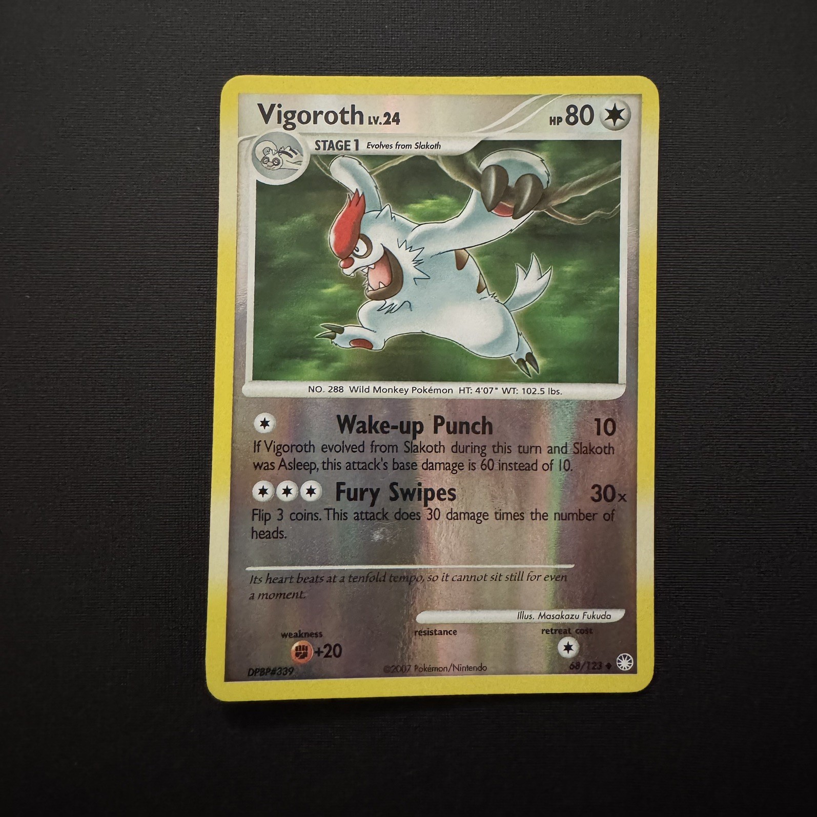 Vigoroth 68/123 Reverse Holo Uncommon Mysterious Treasures Pokemon TCG LP