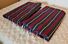 VTG Ralph Lauren Standard Navy Blue Red Striped Cotton Pillow Shams Set of 2