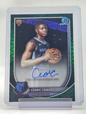 CEDRIC COWARD 2025-26 BOWMAN CHROME GREEN REPTILAIN AUTO ROOKIE /99  Q2615