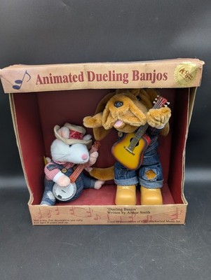 Rare Animated Dueling Banjos Bloodhound Dog Mouse Cracker Barrel NIB Untested